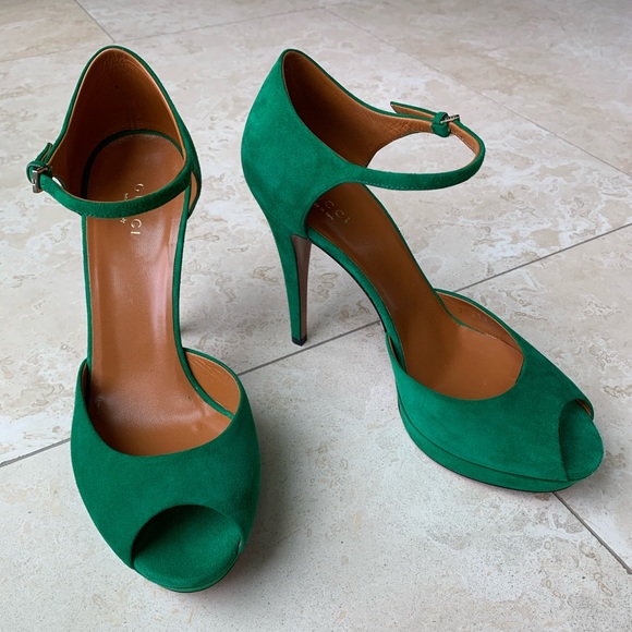 Gucci Green Platform Heels - Picture 6 of 6